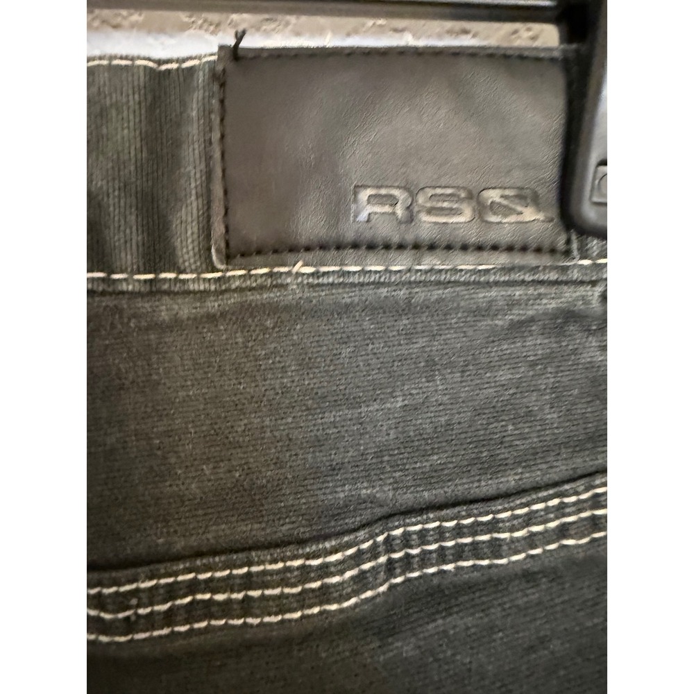 RSQ Mens Loose Fit Carpenter Pants Gray White Stitch Size 36x30 Workwear - Picture 3 of 4